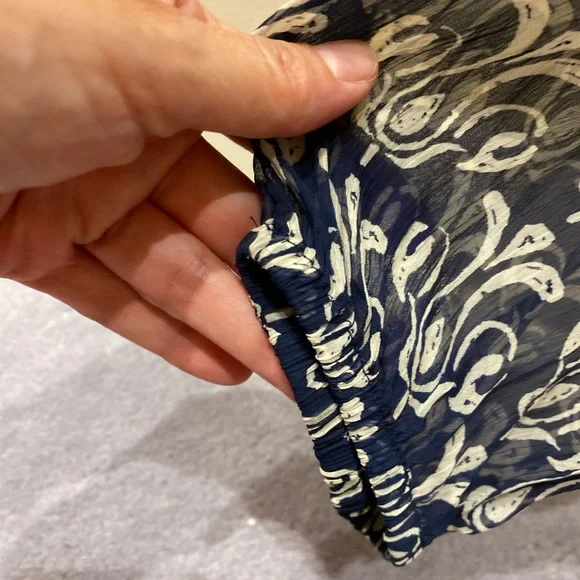 Lucky Brand (John Robshaw) romantic sheer peasant blouse - Picture 5 of 5